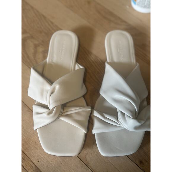 Banana Republic Twisted Knot (BONE) Flat Women's Sandals Size 8.5 - Picture 1 of 7